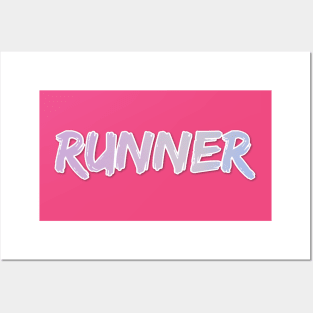 Purple Tie Dye Runner Design for Women Posters and Art